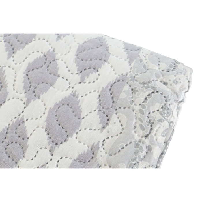 Couvre-lit DKD Home Decor Beige Gris Lit 1 persone Gran lit 2 persones 180 x 260 x 1 cm