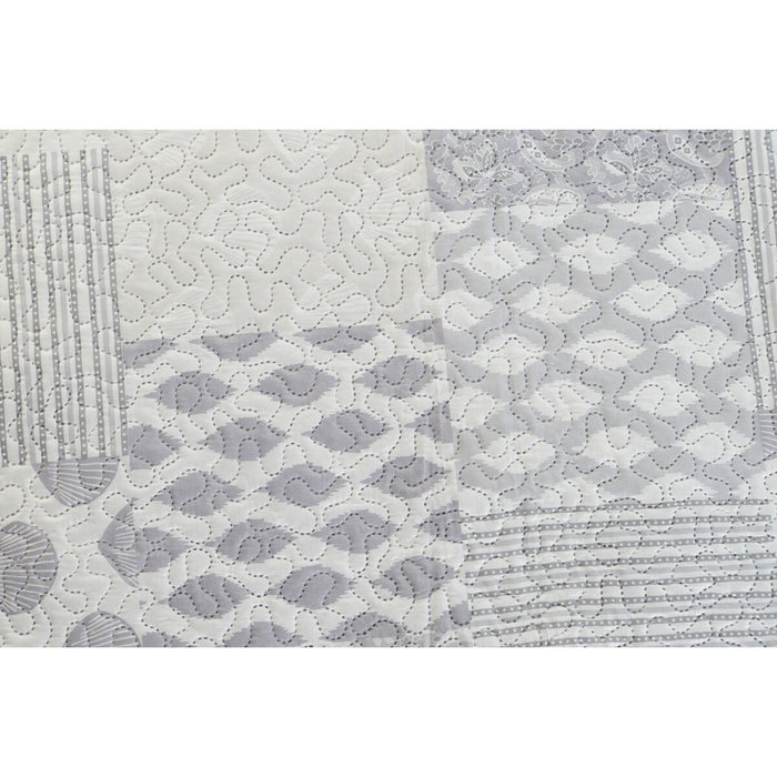 Couvre-lit DKD Home Decor Beige Gris Lit 1 persone Gran lit 2 persones 180 x 260 x 1 cm