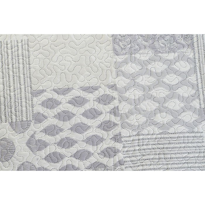 Couvre-lit DKD Home Decor Beige Gris Lit 1 persone Gran lit 2 persones 180 x 260 x 1 cm