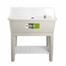 Elho Noa Potager sur pied Gris Chaud - 79 x 39 x 94 cm