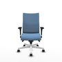 Piqueras Y Crespo Albacete Confidente - Chaise de bureau Bleu ciel avec mécanisme synchrone et accoudoirs 1D
