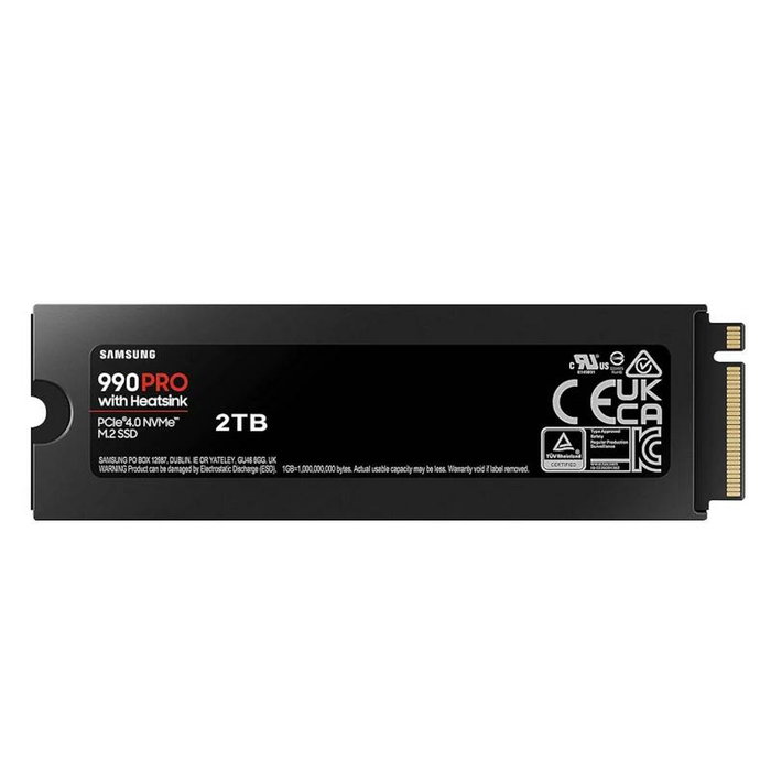 Samsung SSD 990 Pro M.2 avec dissipateur thermique - 2 To - Réf. MZ-V9P2T0CW
