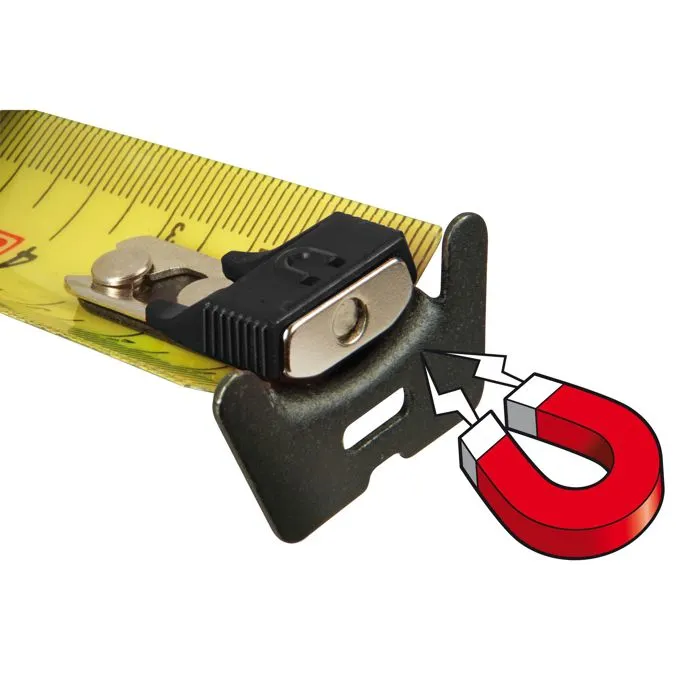 STANLEY Ruban à Crochet Magnétique Mylar Anti-Abrasion, 8m x 32mm