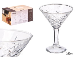 Vivalto Verre à Martini Troquelé Transparent 220 ml 11.5 x 15 x 11.5 cm (Set de 24)