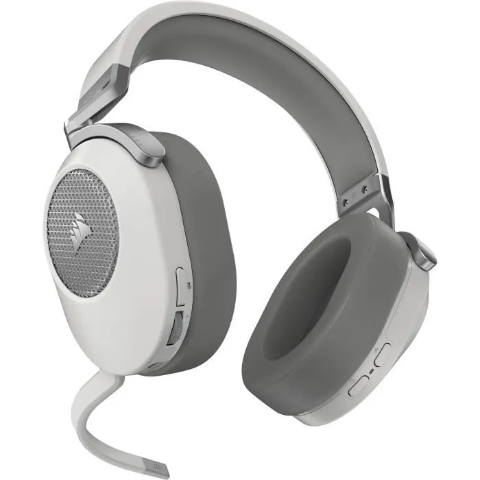 Corsair Casque Gaming Sans Fil HS65 Wireless V2 Blanc Son Surround Dolby Audio 7.1 Connexion 2.4 Ghz Faible Latence Bluetooth PC Mac PS5 Corsair Casque Gaming Sans Fil HS65 Wireless V2 Blanc Son Surround Dolby Audio 7.1 Connexion 2.4 Ghz Faible Latence Bluetooth PC Mac PS5