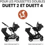 Hauck DUETT Universal CS - Adaptateurs universels pour cosy de siège auto - Compatible Drive N Care et autres - Noir - Pour poussette Duett