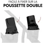 Hauck DUETT Universal CS - Adaptateurs universels pour cosy de siège auto - Compatible Drive N Care et autres - Noir - Pour poussette Duett