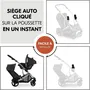 Hauck DUETT Universal CS - Adaptateurs universels pour cosy de siège auto - Compatible Drive N Care et autres - Noir - Pour poussette Duett