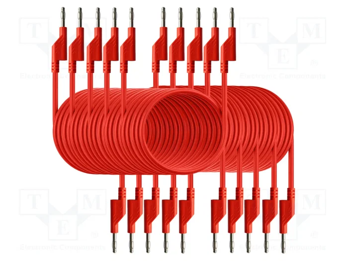 PEAKTECH Cordon de mesure rouge 2m PEAKTECH Cordon de mesure rouge 2m