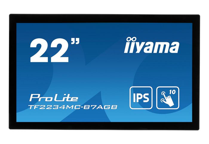 iiyama ProLite TF2234MC-B7AGB Écran tactile Open Frame 21.5" IPS Full HD 1920x1080 avec HDMI, VGA, protection IP65 et revêtement anti-reflets