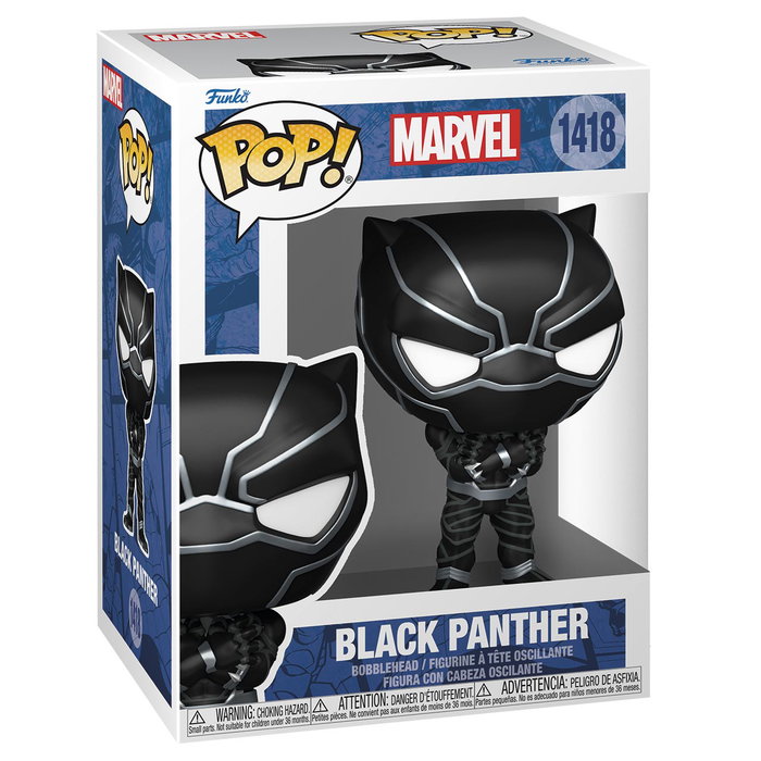 Funko Pop Marvel Pantera Negra 82496 - Figurine Vinyle - Black Panther - 9,6 cm Funko Pop Marvel Pantera Negra 82496 - Figurine Vinyle - Black Panther - 9,6 cm
