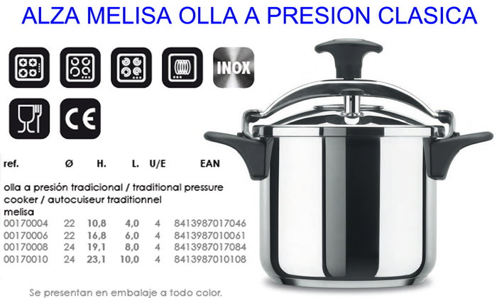 ALZA MELisa Cocotte-minute Traditionnelle Classique 4 Litres ALZA MELisa Cocotte-minute Traditionnelle Classique 4 Litres