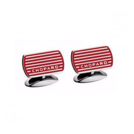 CHOPARD Boutons de manchette Classic Racing laque rouge et palladium