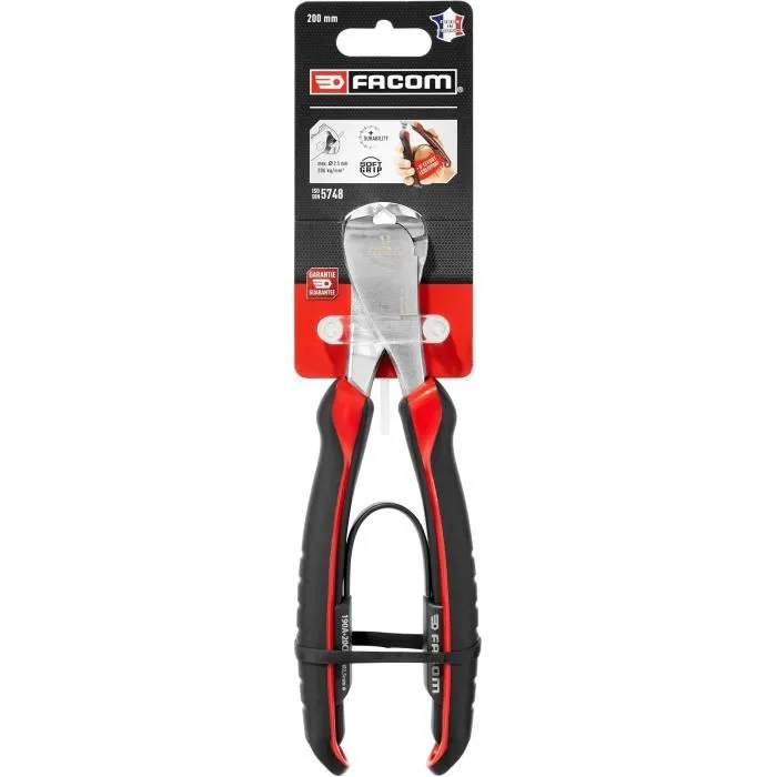 Facom Pince coupante 190A.20CPEPB 200 mm pour corde à piano - Coupe précise