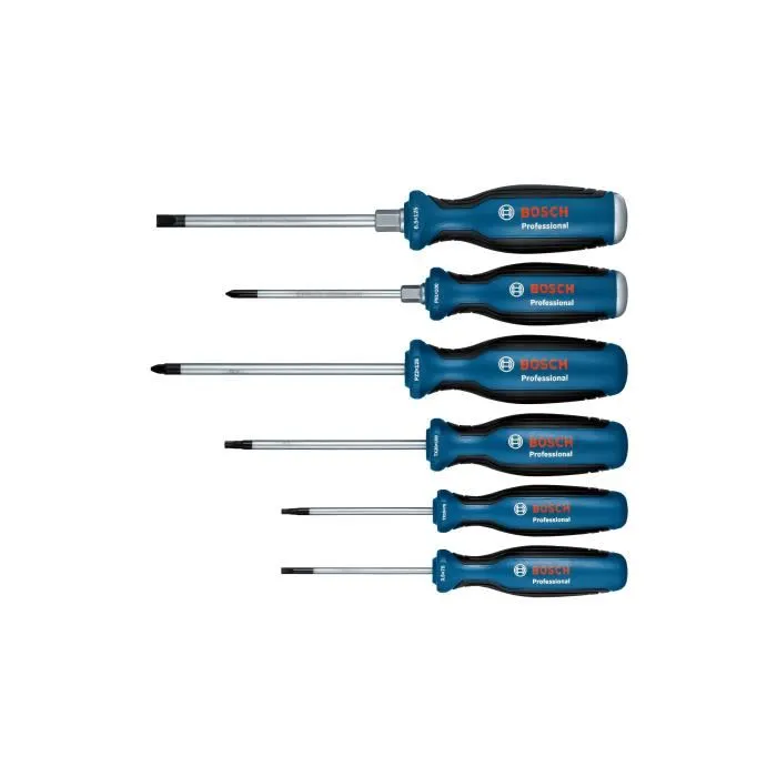 Bosch Professional - Set de 6 Tournevis Torx avec Embouts de Précision et Poignée Softgrip Ergonomique