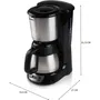 DOMO Cafetière filtre DO709K - 1000W, 1L (8 tasses), Acier inoxydable - Minuteur 24h et écran LCD