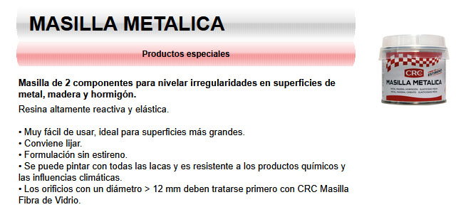 CRC Masilla métallique à 2 composants, 250 g