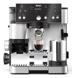 SharkNinja ES501EU Machine à café automatique Ninja Luxe Café Essential Noir, acier inoxydable