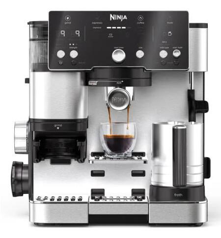 SharkNinja ES501EU Machine à café automatique Ninja Luxe Café Essential Noir, acier inoxydable SharkNinja ES501EU Machine à café automatique Ninja Luxe Café Essential Noir, acier inoxydable