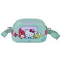 Hello Kitty Sac bowling léger vide PVC - Sac à bandoulière ajustable 75-130 cm - Dimensions 9x14x23 cm - PVC et polyester - Coloris turquoise - Karactermania