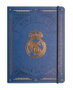 ERIK - Carnet A5 Premium Real Madrid à couverture rigide, reliure spirale et fermeture élastique, pages pointillées