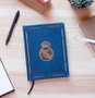 ERIK - Carnet A5 Premium Real Madrid à couverture rigide, reliure spirale et fermeture élastique, pages pointillées