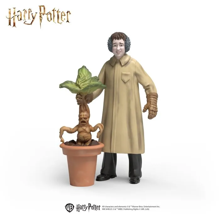 Schleich Figurine Neville avec Mandragore - Gamme Harry Potter