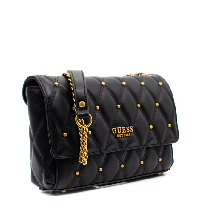 Guess - Sac bandoulière pour femme Triana en textile, Noir, 26 x 16 x 9 cm, Modèle HWQS8553210BLA Guess - Sac bandoulière pour femme Triana en textile, Noir, 26 x 16 x 9 cm, Modèle HWQS8553210BLA
