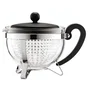 Bodum Théière Chambord en Verre et Acier Inoxydable avec Tamis Plastique - Capacité 1 Litre - Couleur Noire