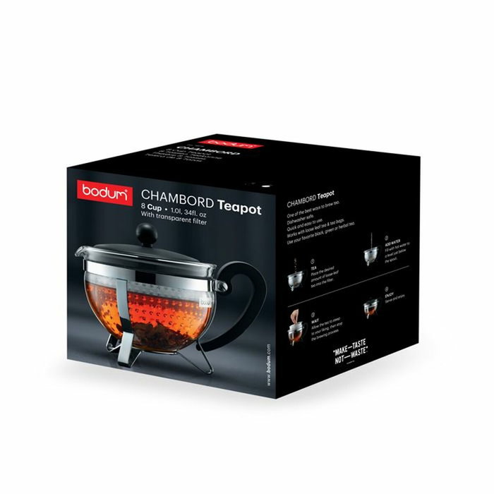 Bodum Théière Chambord Noir 1 L