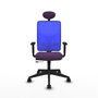 Piqueras Y Crespo Chaise de bureau Motilla, Assise Morado et Dossier Bleu, Sincro/Traslack