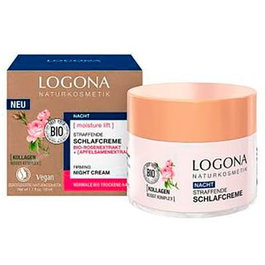 LOGONA Crème de nuit raffermissante Roses-Graines de pomme BIO 50 ml