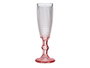 Vivalto Verre à Cava Points Pied Rose 180 ml Transparent et Rose 7x20x7 cm (Set de 36)