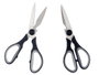 Kinvara Ciseaux de cuisine noir et argent 21x1.5x8 cm acier inoxydable et plastique (Set de 12)