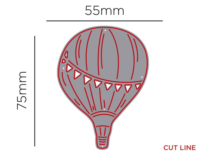 Misskuty Troquel fin ZAG Infantil globo aerostático