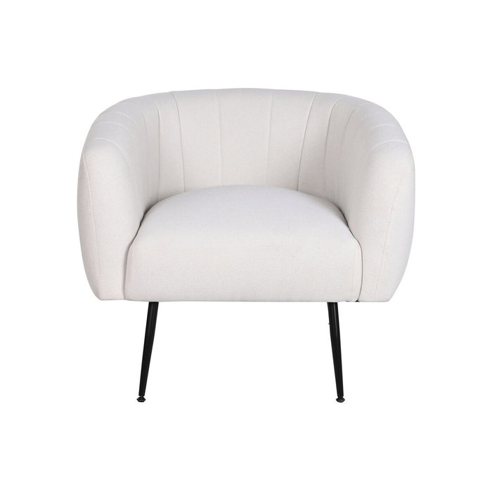 Fauteuil DKD Home Decor Noir Beige Doré Mousse Bois Métal 81 x 75 x 73 cm