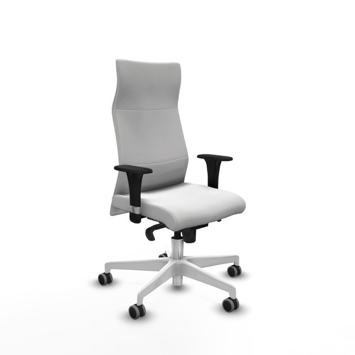 Piqueras Y Crespo Sillón Albacete blanc avec mécanisme synchro et accoudoirs 1D Piqueras Y Crespo Sillón Albacete blanc avec mécanisme synchro et accoudoirs 1D