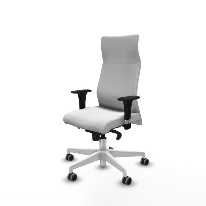 Piqueras Y Crespo Sillón Albacete blanc avec mécanisme synchro et accoudoirs 1D Piqueras Y Crespo Sillón Albacete blanc avec mécanisme synchro et accoudoirs 1D