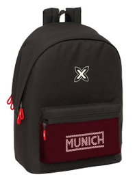 Safta Munich Vulcan Sac à dos double pour ordinateur portable 15,6 pouces avec port USB de chargement, 31 x 44 x 18 cm