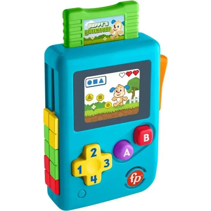 Fisher-Price Ma Première Console de Jeu Rires et Éveil, Jouet d'Éveil Interactif et Éducatif pour Bébé avec Sons et Lumières - HXB59