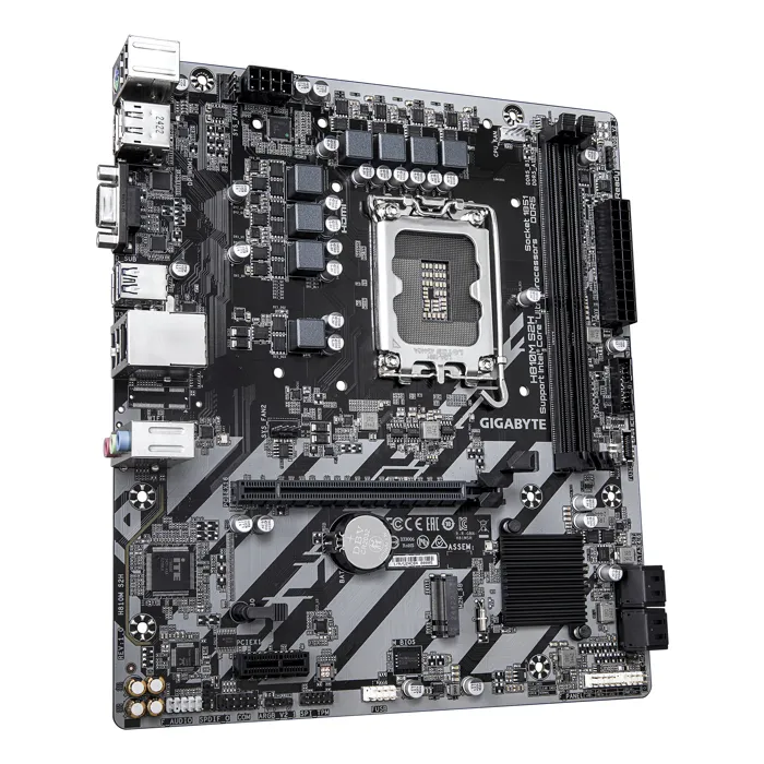 GIGABYTE Carte mère Micro-ATX H810M S2H - Chipset Intel H810 - Compatible DDR4 - Pour PC bureautique et multimédia