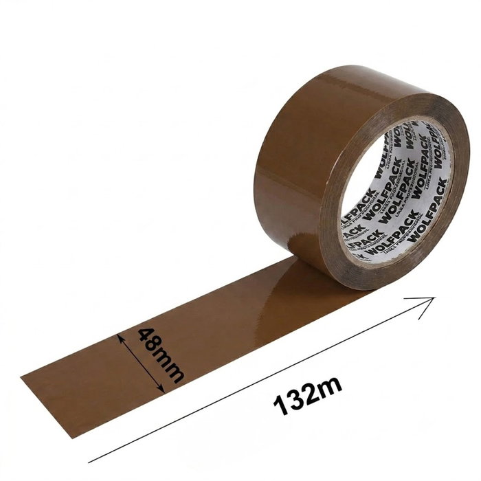 WOLFPACK LINEA PROFESIONAL Ruban d'emballage marron 48 mm x 132 m WOLFPACK LINEA PROFESIONAL Ruban d'emballage marron 48 mm x 132 m