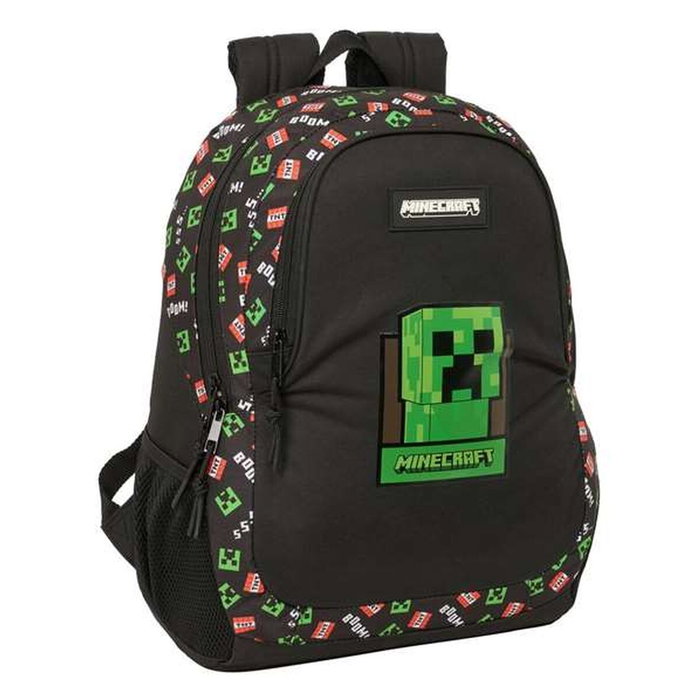 Safta Sac à dos Minecraft Noir 32 x 44 x 16 cm Adaptable