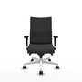 Piqueras Y Crespo Chaise de bureau Albacete confidente, Gris foncé, Mécanisme Synchrone, Base blanche