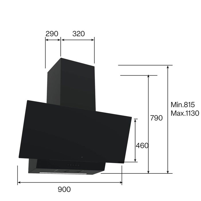 Hotte standard Cata THALASSA 900GBK 02139406 Noir Hotte standard Cata THALASSA 900GBK 02139406 Noir