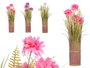 Ibergarden Ramillette Pétales Longs Blanc Rose Violet 3 Couleurs Plastique 20x48x20 cm (Set de 6)