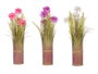 Ibergarden Ramillette Pétales Longs Blanc Rose Violet 3 Couleurs Plastique 20x48x20 cm (Set de 6)