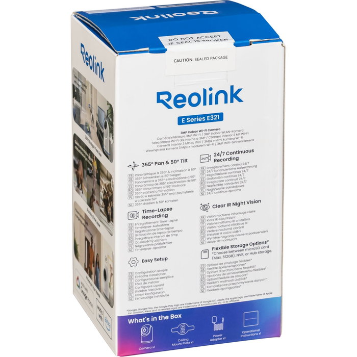 Reolink E series E321 Caméra d'intérieur - Blanc
