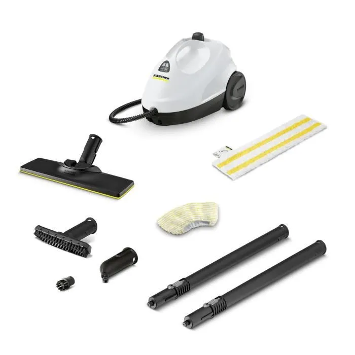 Karcher SC 2 Easy Fix Nettoyeur vapeur 1500 W 3,2 bars - Élimine 99,99% des virus et bactéries, avec kit sol EasyFix Karcher SC 2 Easy Fix Nettoyeur vapeur 1500 W 3,2 bars - Élimine 99,99% des virus et bactéries, avec kit sol EasyFix