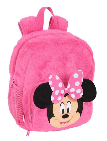 Safta Sac à dos peluche garderie Minnie Mouse 22 cm x 27 cm x 10 cm pour enfant dès 3 ans